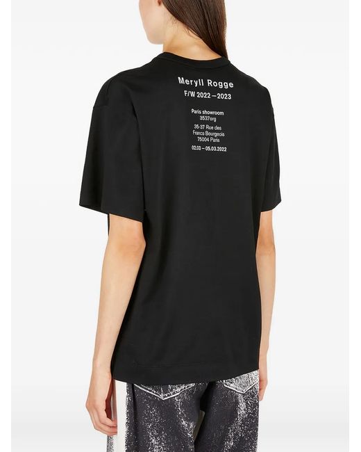 MERYLL ROGGE Black Graphic Motif T-Shirt