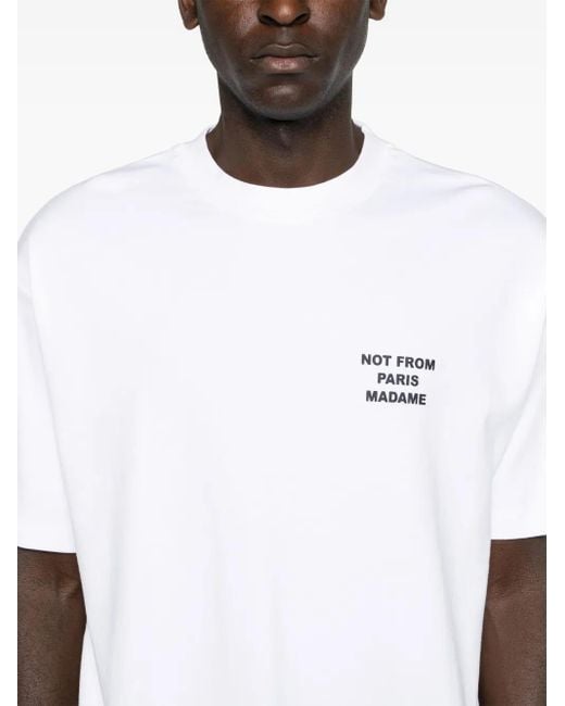 Drole de Monsieur T-Shirt Mit Slogan-Print in White für Herren