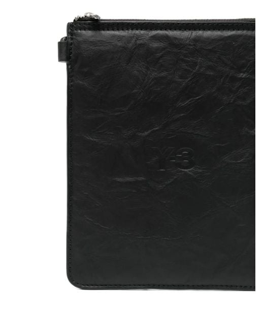 Bolso messenger con sello del logo Y-3 de hombre de color Black