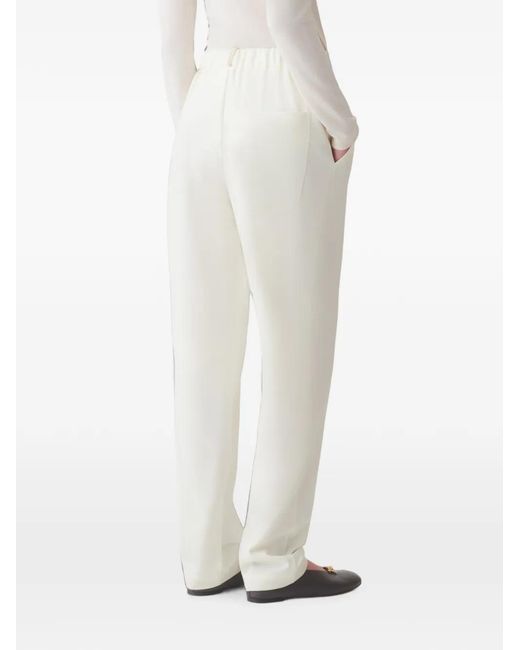 Fabiana Filippi White Elasticated-Waistband Trousers