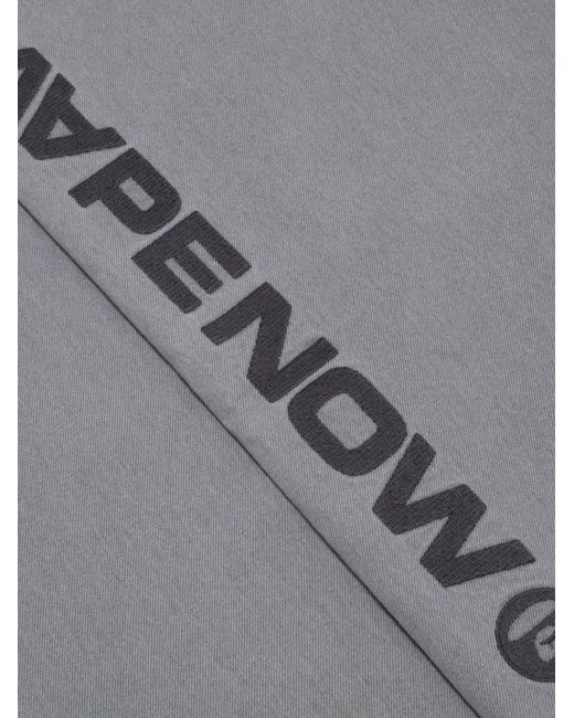 Aape By A Bathing Ape Gray Moonface-Patch Jeans for men