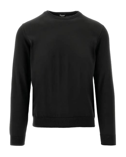 Drumohr Black Cotton Sweatshirt for men
