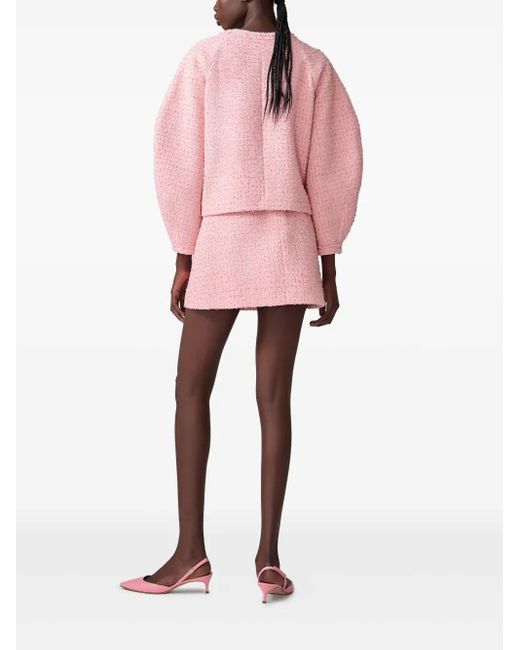 Carolina Herrera Pink Tweed Mini Skirt