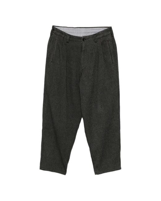 Yohji Yamamoto Gray Tuck Twill Trousers for men