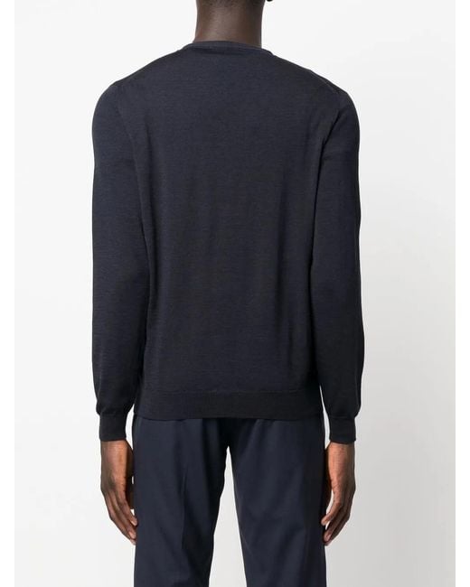 Zanone Blue Buttoned Virgin-Wool Blend Cardigan for men