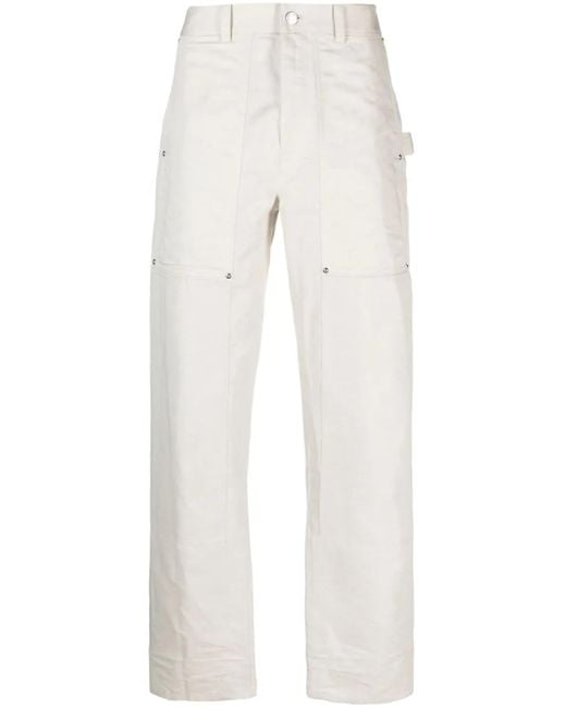 Helmut Lang White Carpenter Straight-Leg Trousers for men