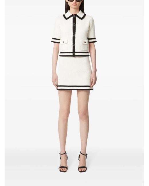 Nina Ricci White Three-Quarter Sleeves Cardigan