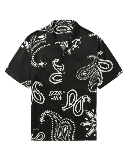 Izzue Black Paisley-print Shirt for men