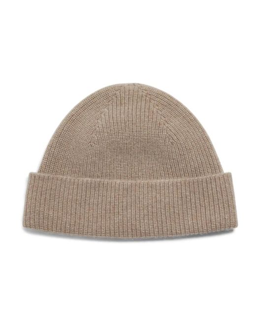Zegna Natural Logo Beanie Hat for men