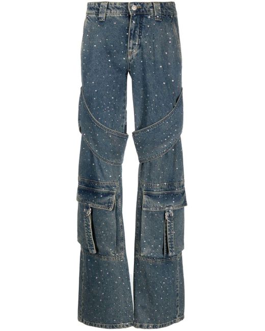 Blumarine Blue X Modes Rhinestone-embellished Jeans