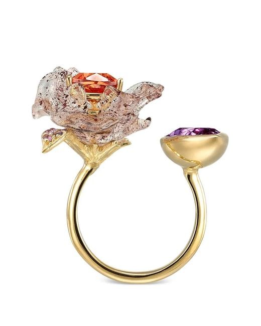 Anabela Chan Pink Sunset Blueberry Petunia Multi-Stones Ring