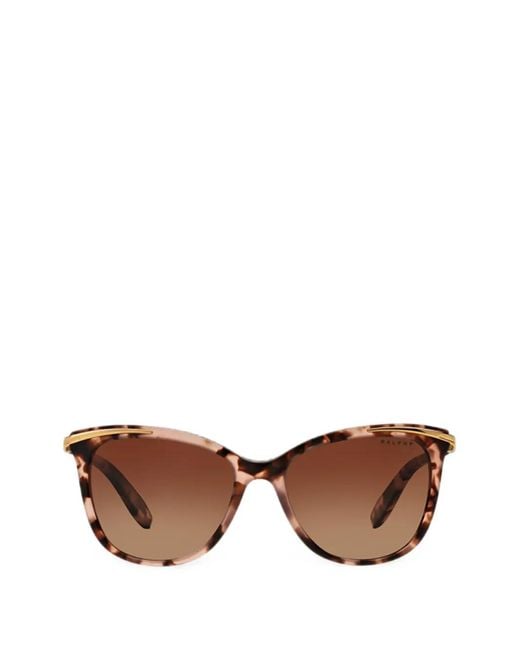 Polo Ralph Lauren Brown Tortoiseshell-Effect Cat-Eye Sunglasses