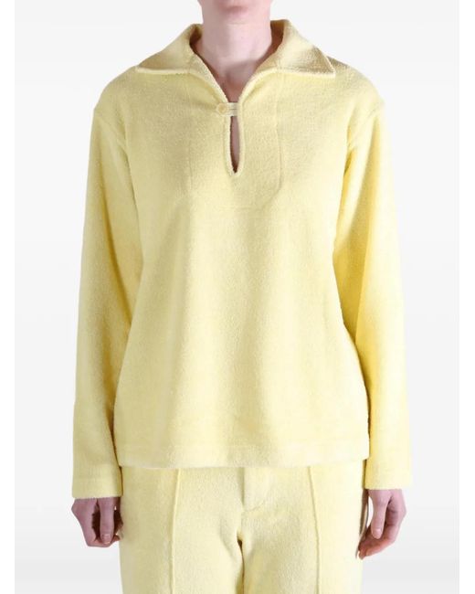 Auralee Yellow Collared Sweater