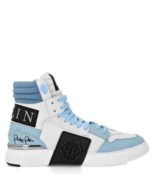 Philipp Plein Blue Klassische High-Top-Sneakers