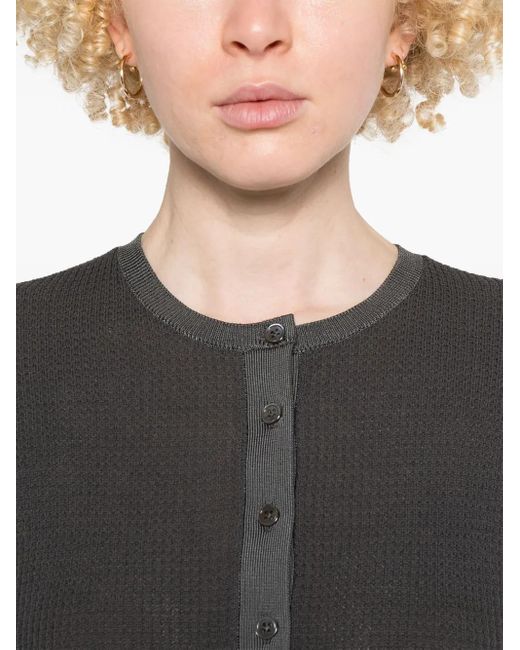 J.W. Anderson Black Waffle-Knit Sweater
