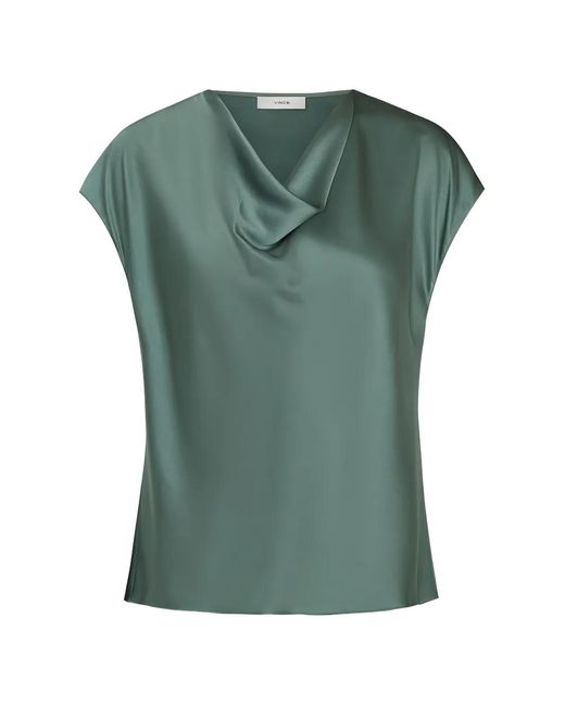 Vince Green Cowl-Neck Blouse