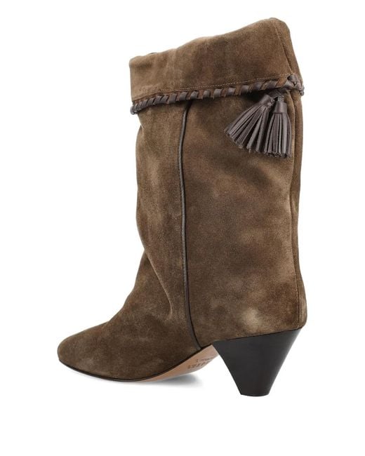 Isabel Marant Brown 55Mm Dalby Braided-Tassel Boots