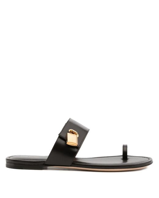 Tom Ford エスプレッソ フラットサンダル Black