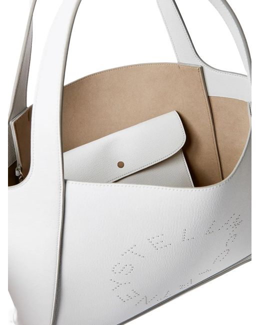 Stella McCartney Gray Logo-Detail Tote Bag