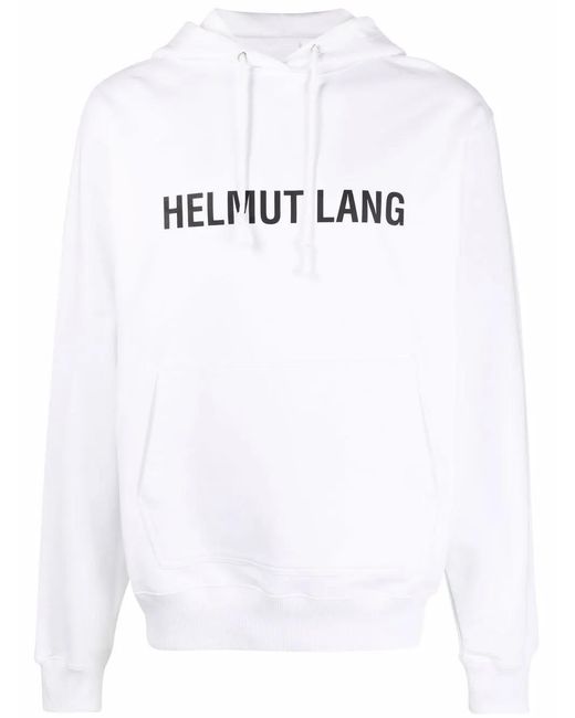 Helmut Lang White Core Logo Popover Hoody for men