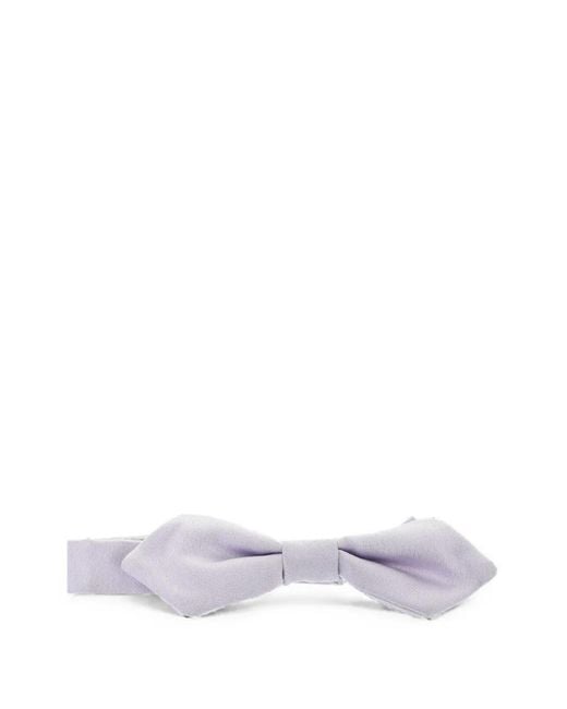 Corneliani White Pointed-Tip Bow Tie for men