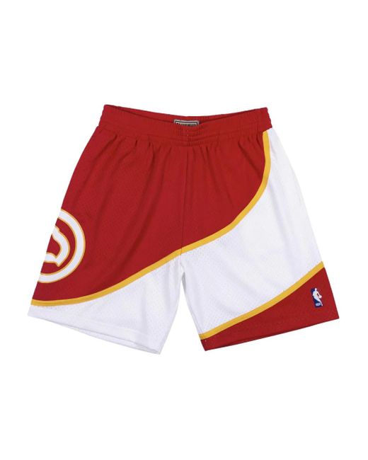 Mitchell & Ness Red Nba Atlanta Hawks 86 Swingman Shorts for men