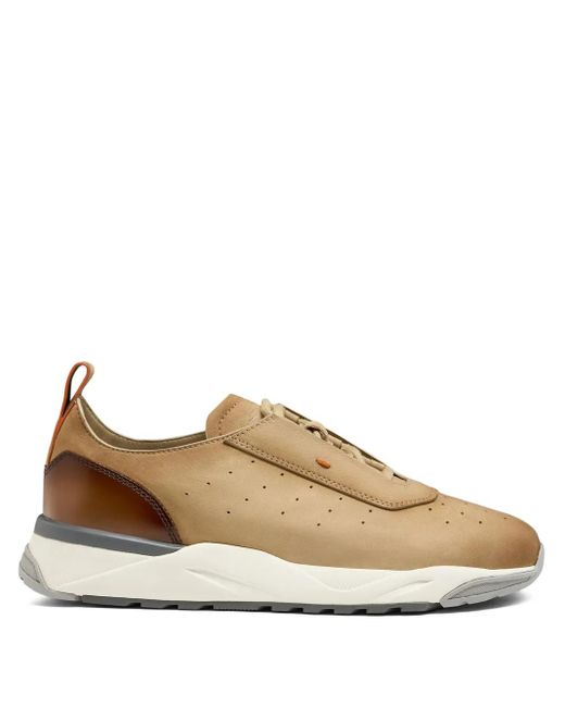 メンズ Santoni レザースニーカー Brown