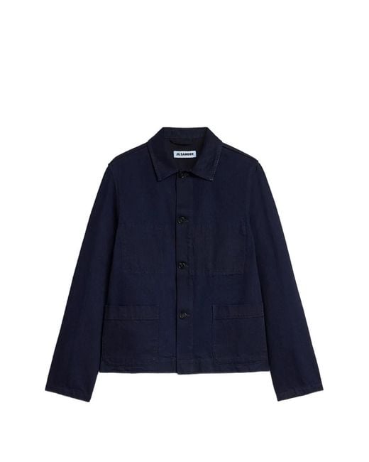 Jil Sander Blue Denim Shirt Jacket for men