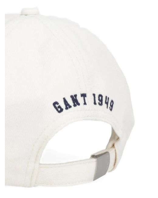 Gant White Logo-Patch Cap for men