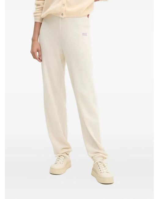 American Vintage White Open-Knit Track Pants
