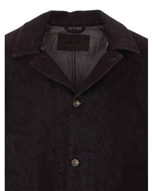 NN07 Black Aiko Button-Up Jacket for men
