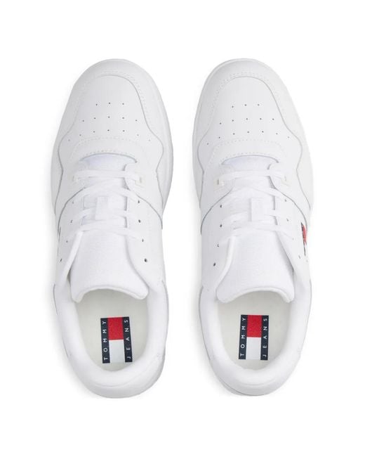 Tommy Hilfiger White Logo Sneakers for men