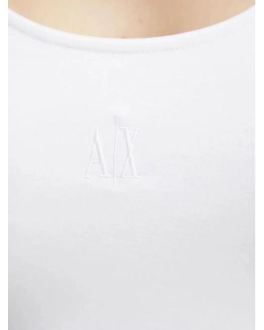 ARMANI EXCHANGE White Scoop-Neck Tank Top