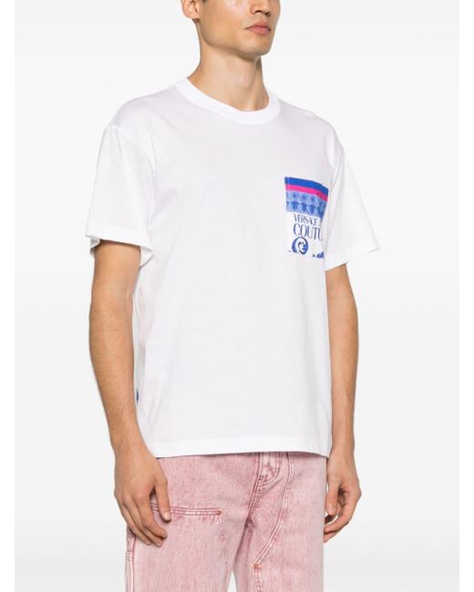 Versace T-shirt Met Barokprint in het White voor heren