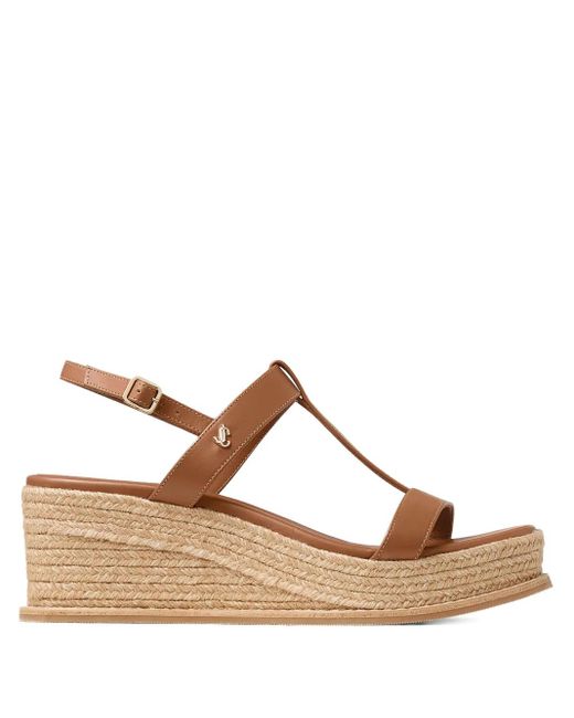 Jimmy Choo Brown 60Mm Theia Espadrilles