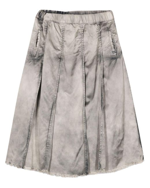 Maison Mihara Yasuhiro Gray Pleated Denim Skirt