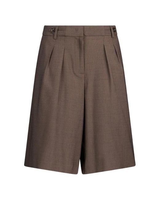 Liu Jo Gray Mélange Fabric Shorts