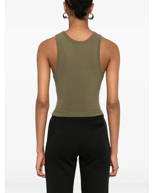 Entire studios Green Cropped Tank Top