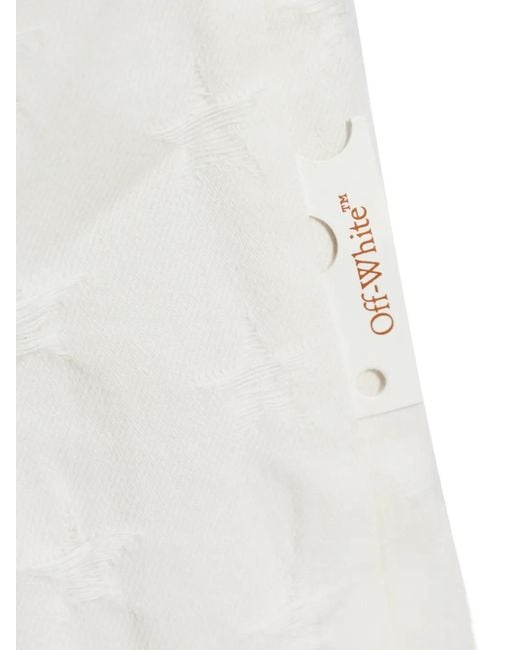 Off-White c/o Virgil Abloh White Monogram-Pattern Jeans
