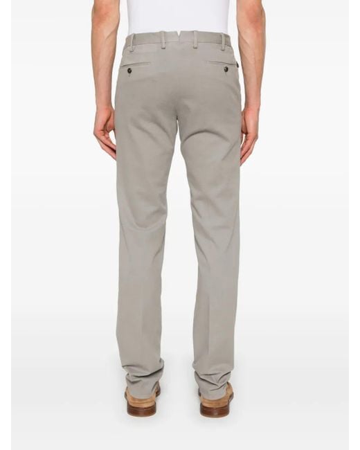 PT Torino Gray Slim-Fit Trousers for men