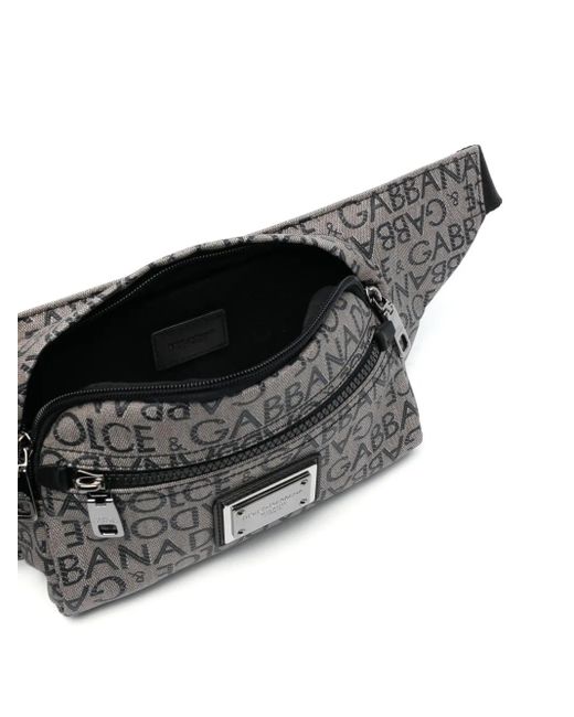 Dolce & Gabbana Gürteltasche Mit Logo-Print in Black für Herren