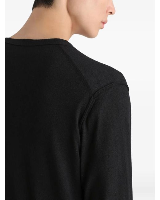 Dolce & Gabbana Black V-Neck Buttoned Cardigan for men