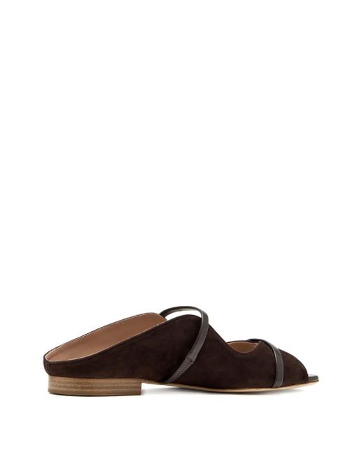 Malone Souliers Norah レザートリム スエードミュール Brown