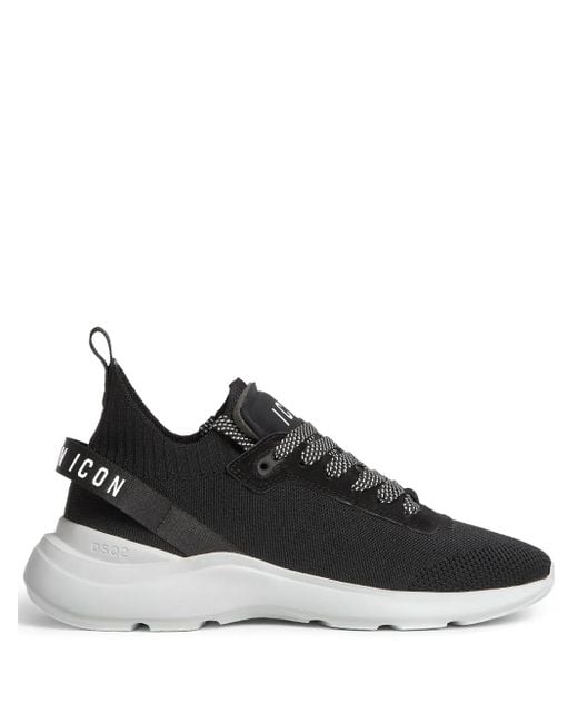 DSquared² Black Fly Chunky Sneakers for men