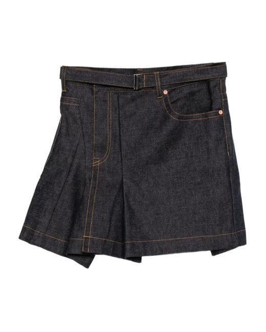 Sacai デニム Aラインスカート ブラック | Lyst