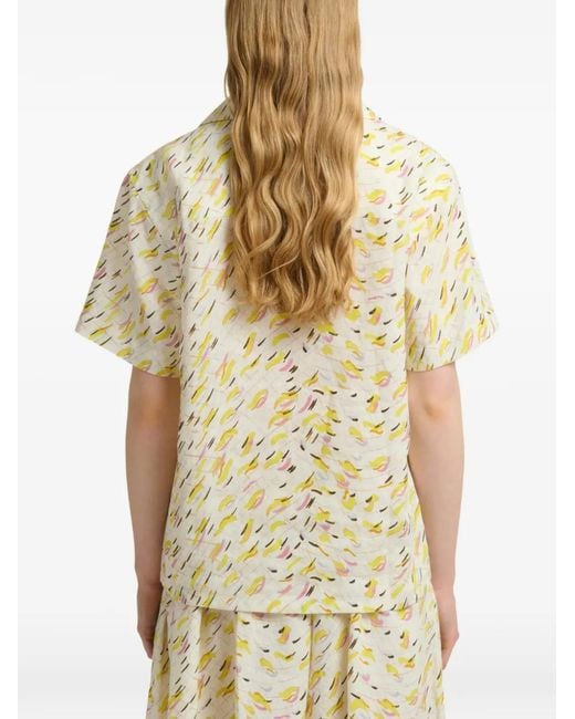 Marni Metallic Linen Woven Shirt