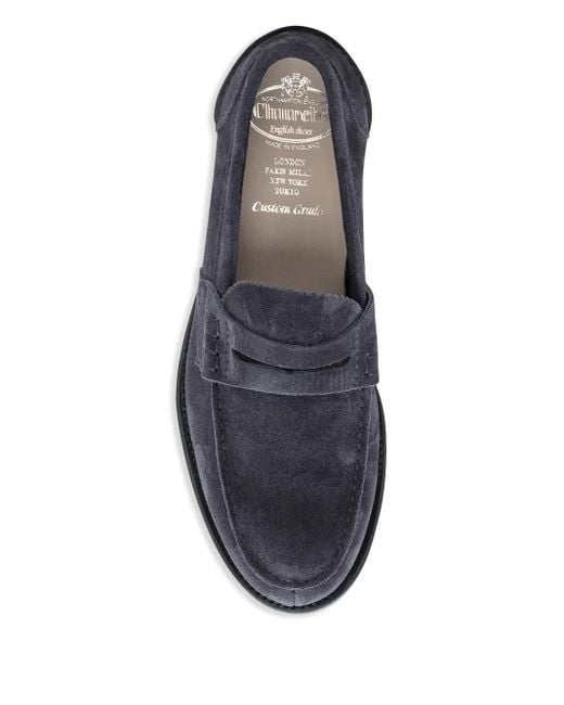 Church's Blue Suede Loafers for men