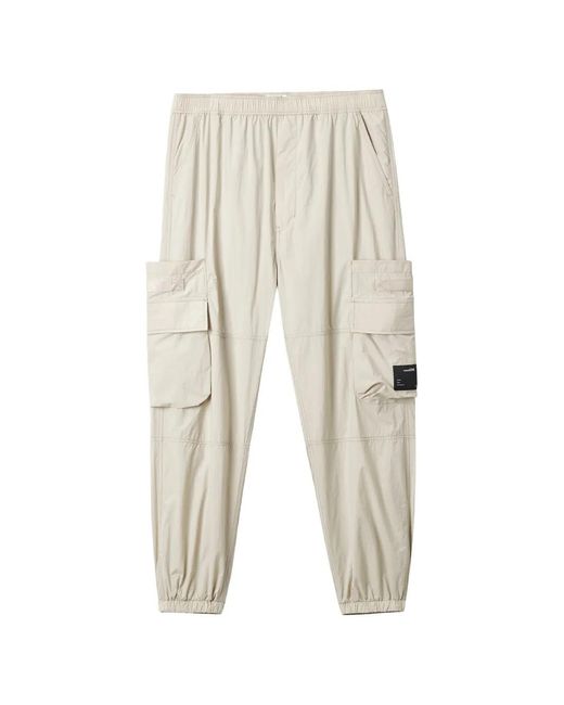 Izzue White Cargo-Pocket Trousers for men