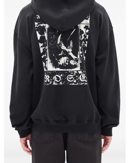 Ann Demeulemeester Blue Bardi Graphic Hoodie for men