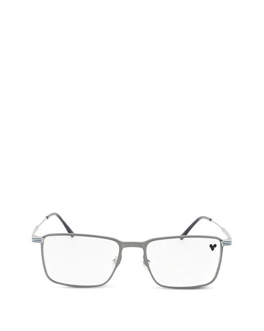 Lacoste White Rectangle-Frame Glasses for men